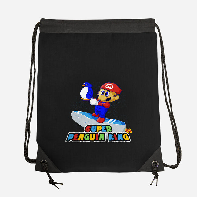 Super Penguin King 64-None-Drawstring-Bag-rocketman_art