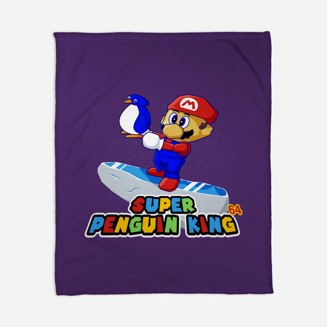 Super Penguin King 64-None-Fleece-Blanket-rocketman_art