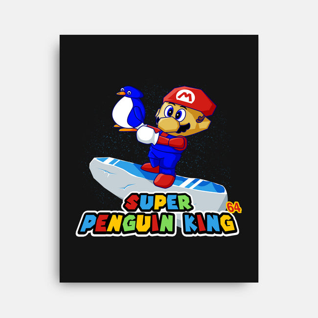 Super Penguin King 64-None-Stretched-Canvas-rocketman_art