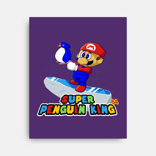 Super Penguin King 64-None-Stretched-Canvas-rocketman_art