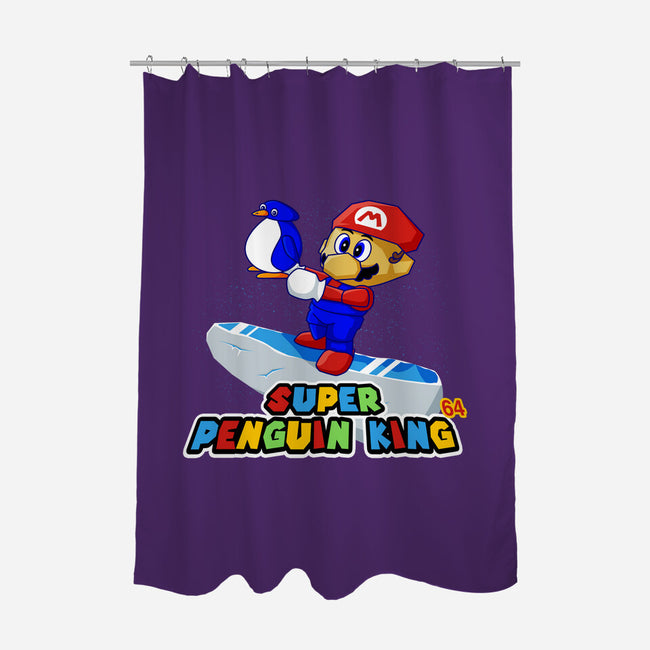 Super Penguin King 64-None-Polyester-Shower Curtain-rocketman_art