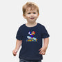 Super Penguin King 64-Baby-Basic-Tee-rocketman_art