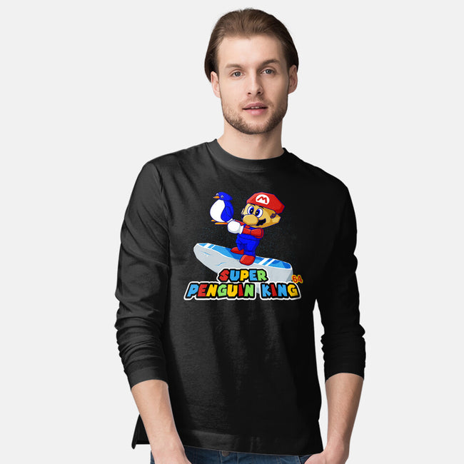 Super Penguin King 64-Mens-Long Sleeved-Tee-rocketman_art