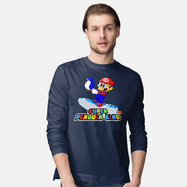 Super Penguin King 64-Mens-Long Sleeved-Tee-rocketman_art