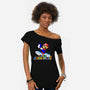 Super Penguin King 64-Womens-Off Shoulder-Tee-rocketman_art