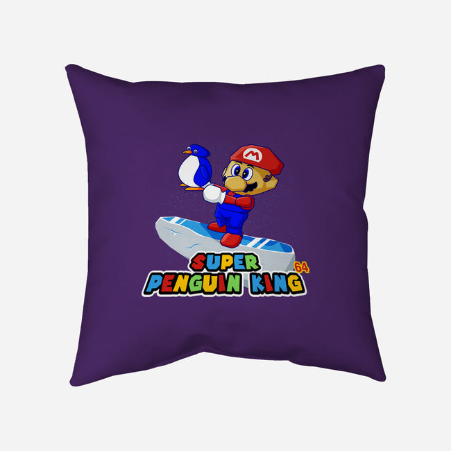 Super Penguin King 64-None-Non-Removable Cover w Insert-Throw Pillow-rocketman_art