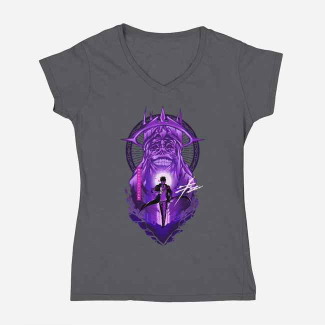 The Self Improvement Hunter-Womens-V-Neck-Tee-hypertwenty