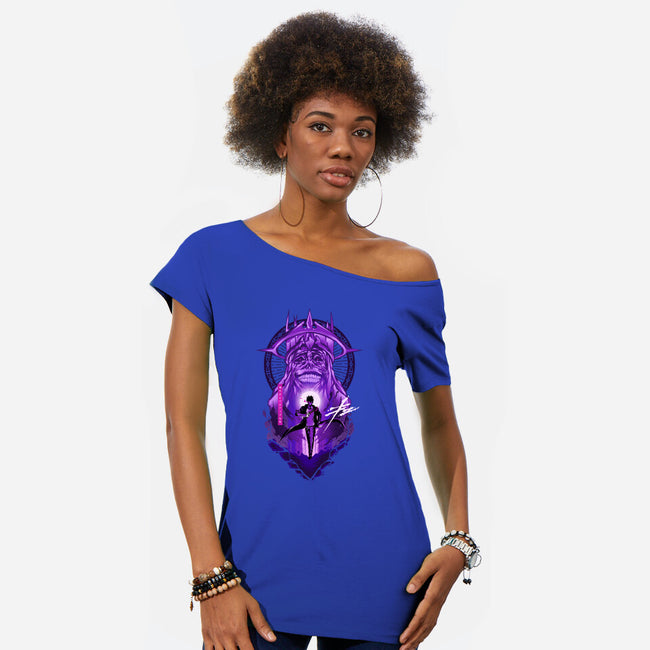 The Self Improvement Hunter-Womens-Off Shoulder-Tee-hypertwenty