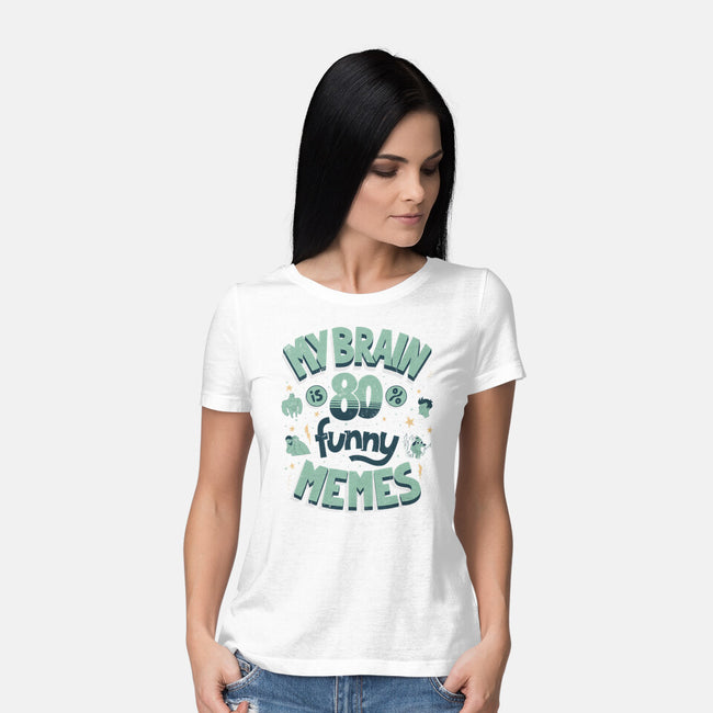 Full Of Funny Memes-Womens-Basic-Tee-Jorge Toro