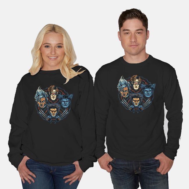 Mutant And Proud-Unisex-Crew Neck-Sweatshirt-glitchygorilla