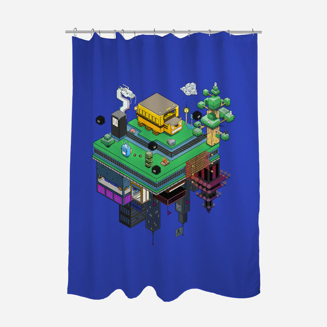 Geometric Anime-None-Polyester-Shower Curtain-NapoliBeach