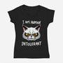 Human Intolerant-Womens-V-Neck-Tee-kharmazero