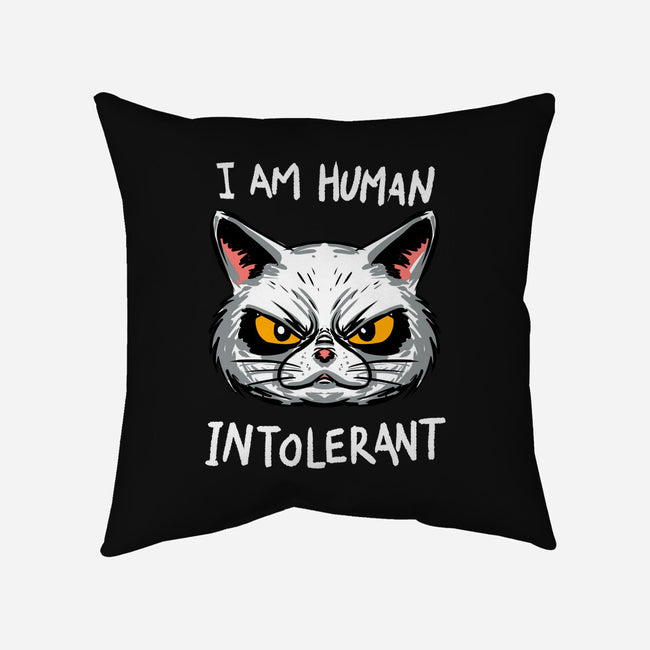 Human Intolerant-None-Removable Cover-Throw Pillow-kharmazero
