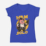 Space Captain Pig Smuggler-Womens-V-Neck-Tee-Studio Mootant