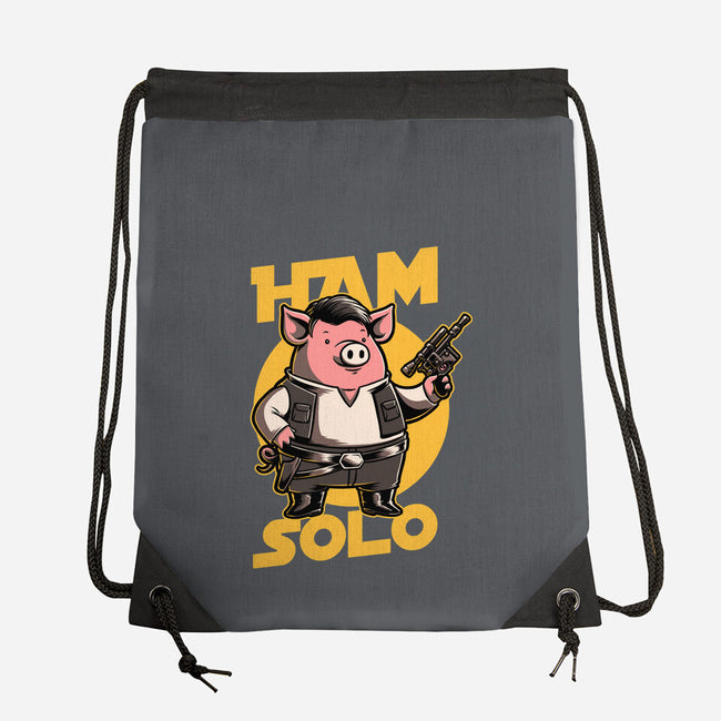 Space Captain Pig Smuggler-None-Drawstring-Bag-Studio Mootant