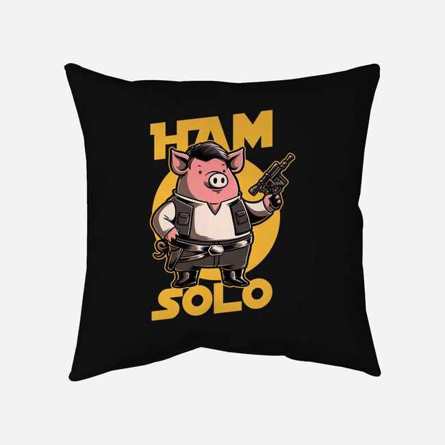 Space Captain Pig Smuggler-None-Non-Removable Cover w Insert-Throw Pillow-Studio Mootant