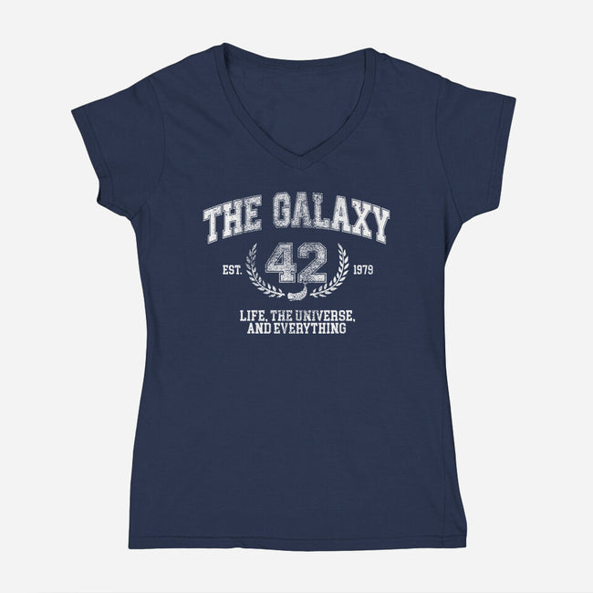 The Galaxy-Womens-V-Neck-Tee-ACraigL