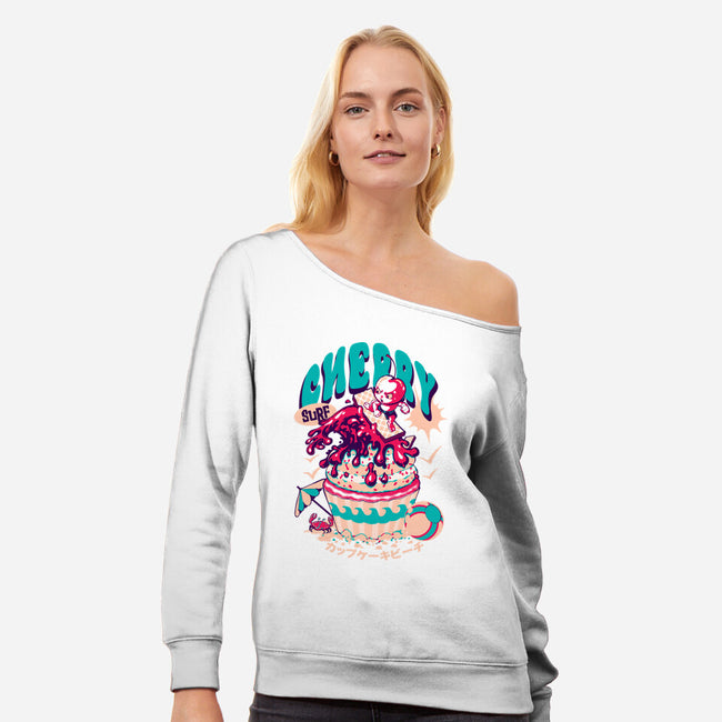 Cherry Surf-Womens-Off Shoulder-Sweatshirt-Estudio Horta
