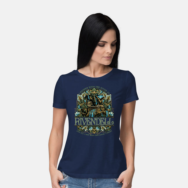 I Went To See The Elves-Womens-Basic-Tee-glitchygorilla