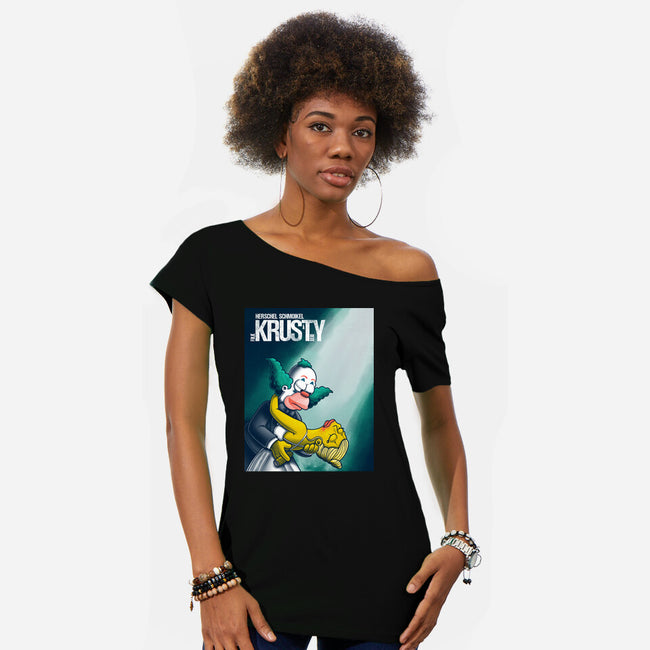 The Clown 2-Womens-Off Shoulder-Tee-trheewood