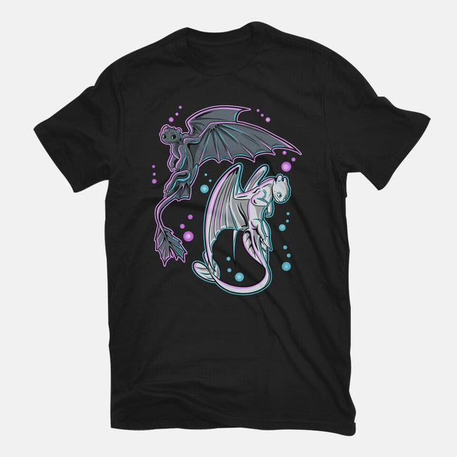 Couple Of Dragons-Womens-Fitted-Tee-nickzzarto