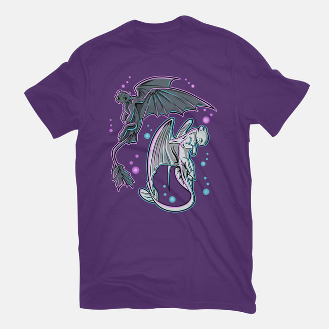 Couple Of Dragons-Womens-Basic-Tee-nickzzarto