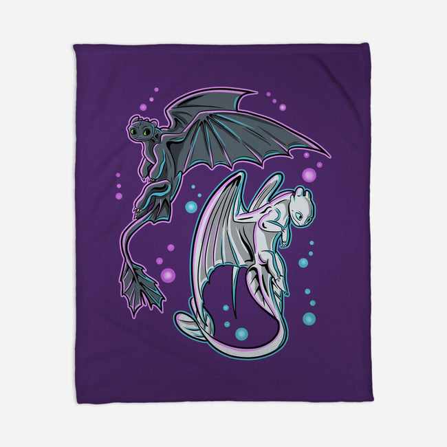 Couple Of Dragons-None-Fleece-Blanket-nickzzarto