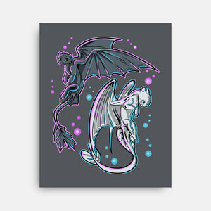 Couple Of Dragons-None-Stretched-Canvas-nickzzarto
