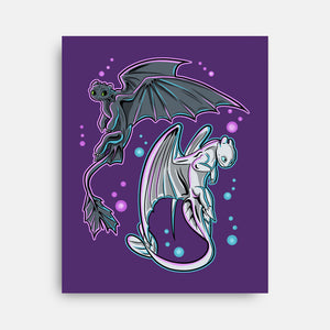 Couple Of Dragons-None-Stretched-Canvas-nickzzarto