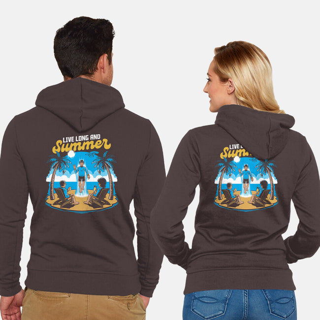 Scifi Summer Trekkie-Unisex-Zip-Up-Sweatshirt-Studio Mootant