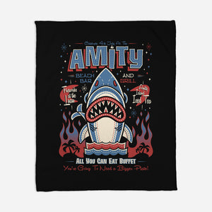 Amity Beach Bar-None-Fleece-Blanket-Nemons