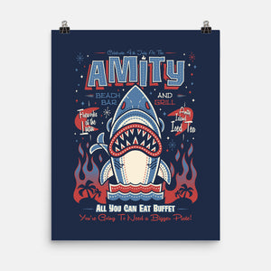Amity Beach Bar-None-Matte-Poster-Nemons