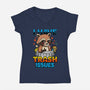 I Have Trash Issues-Womens-V-Neck-Tee-Boggs Nicolas