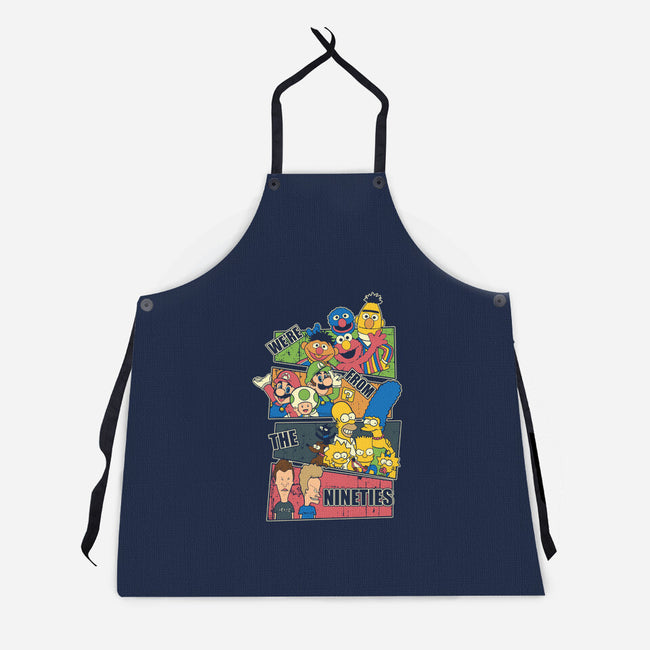 We're From The Nineties-Unisex-Kitchen-Apron-turborat14