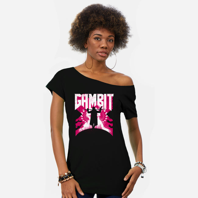 Gam 92-Womens-Off Shoulder-Tee-rocketman_art