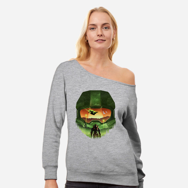 Infinite Landscape-Womens-Off Shoulder-Sweatshirt-dandingeroz