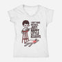 Just Happy Little Accidents-Womens-V-Neck-Tee-Wenceslao A Romero