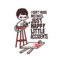 Just Happy Little Accidents-Unisex-Basic-Tee-Wenceslao A Romero