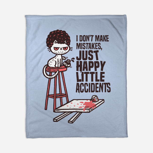 Just Happy Little Accidents-None-Fleece-Blanket-Wenceslao A Romero