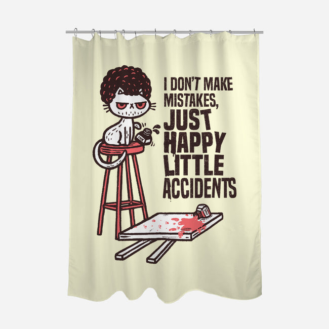 Just Happy Little Accidents-None-Polyester-Shower Curtain-Wenceslao A Romero