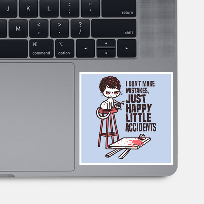 Just Happy Little Accidents-None-Glossy-Sticker-Wenceslao A Romero