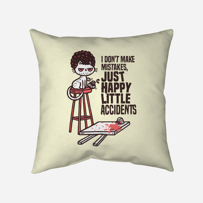 Just Happy Little Accidents-None-Removable Cover-Throw Pillow-Wenceslao A Romero