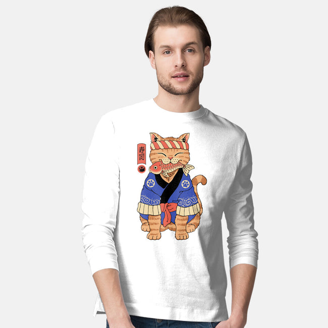 The Sushi Meowster-Mens-Long Sleeved-Tee-vp021