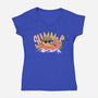 Summer Cat-Womens-V-Neck-Tee-OnlyColorsDesigns