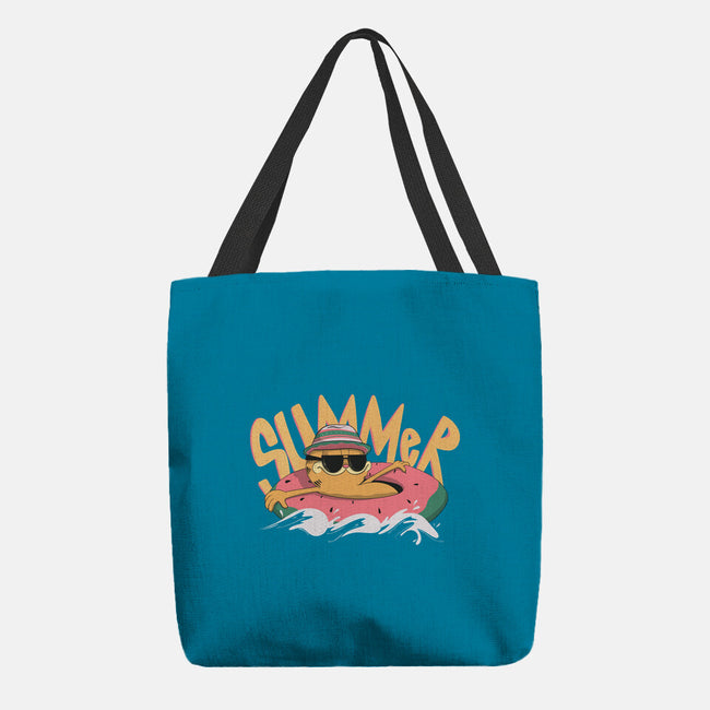 Summer Cat-None-Basic Tote-Bag-OnlyColorsDesigns