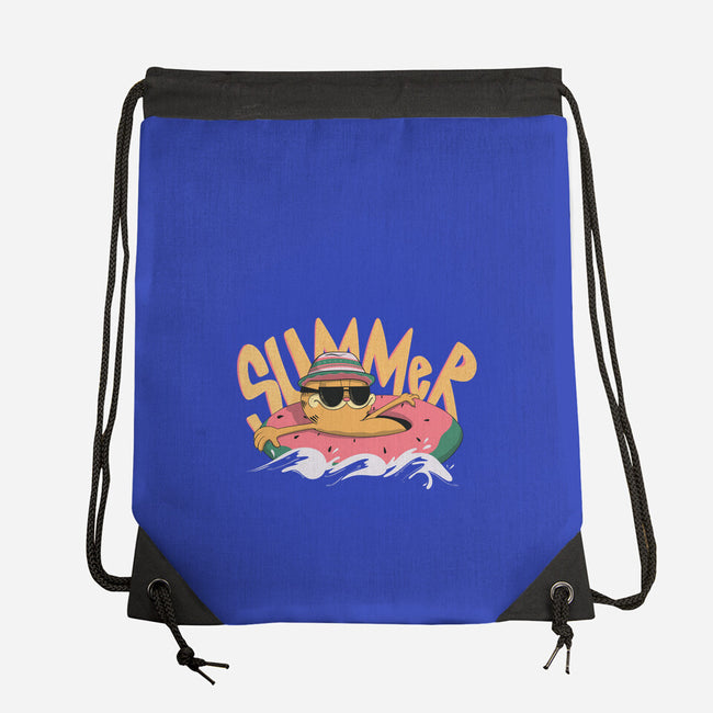 Summer Cat-None-Drawstring-Bag-OnlyColorsDesigns