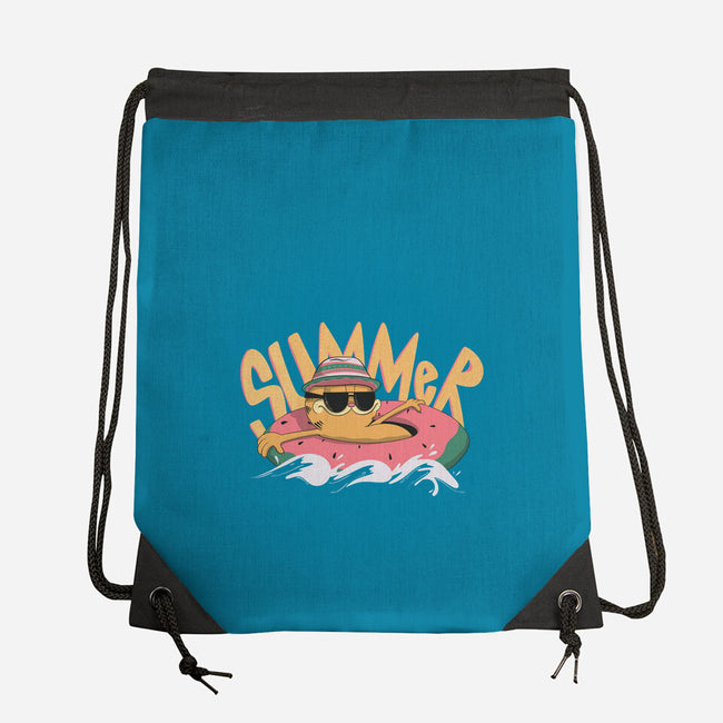 Summer Cat-None-Drawstring-Bag-OnlyColorsDesigns