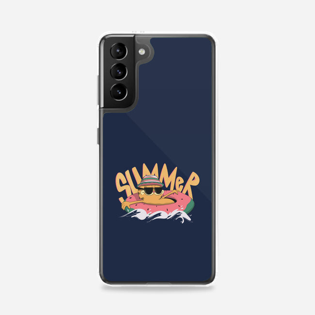 Summer Cat-Samsung-Snap-Phone Case-OnlyColorsDesigns