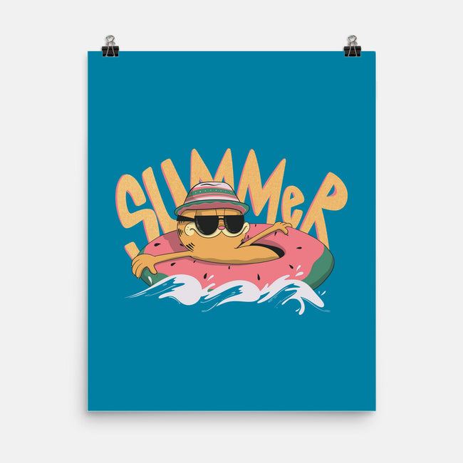 Summer Cat-None-Matte-Poster-OnlyColorsDesigns