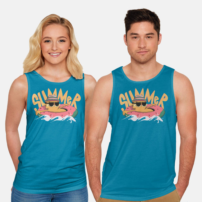 Summer Cat-Unisex-Basic-Tank-OnlyColorsDesigns